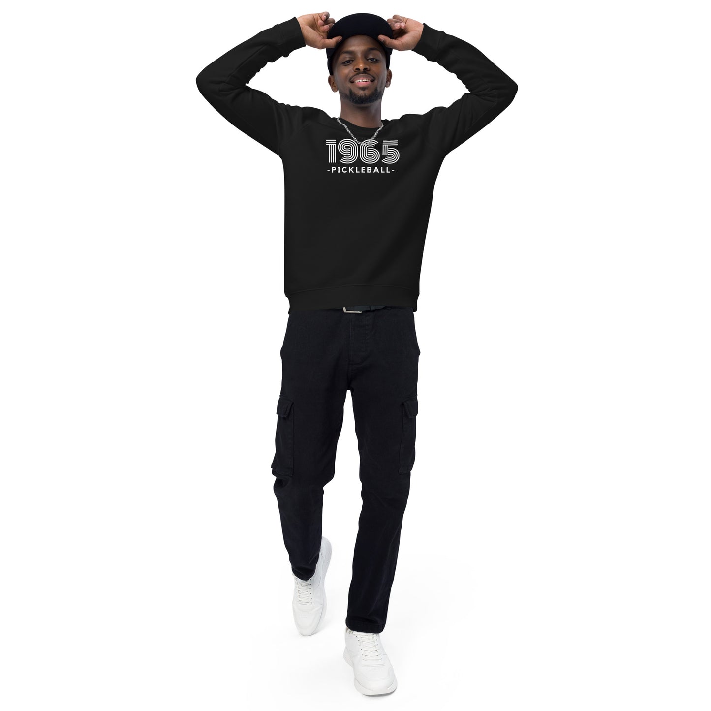Retro 1965 Pickleball Unisex organic raglan sweatshirt