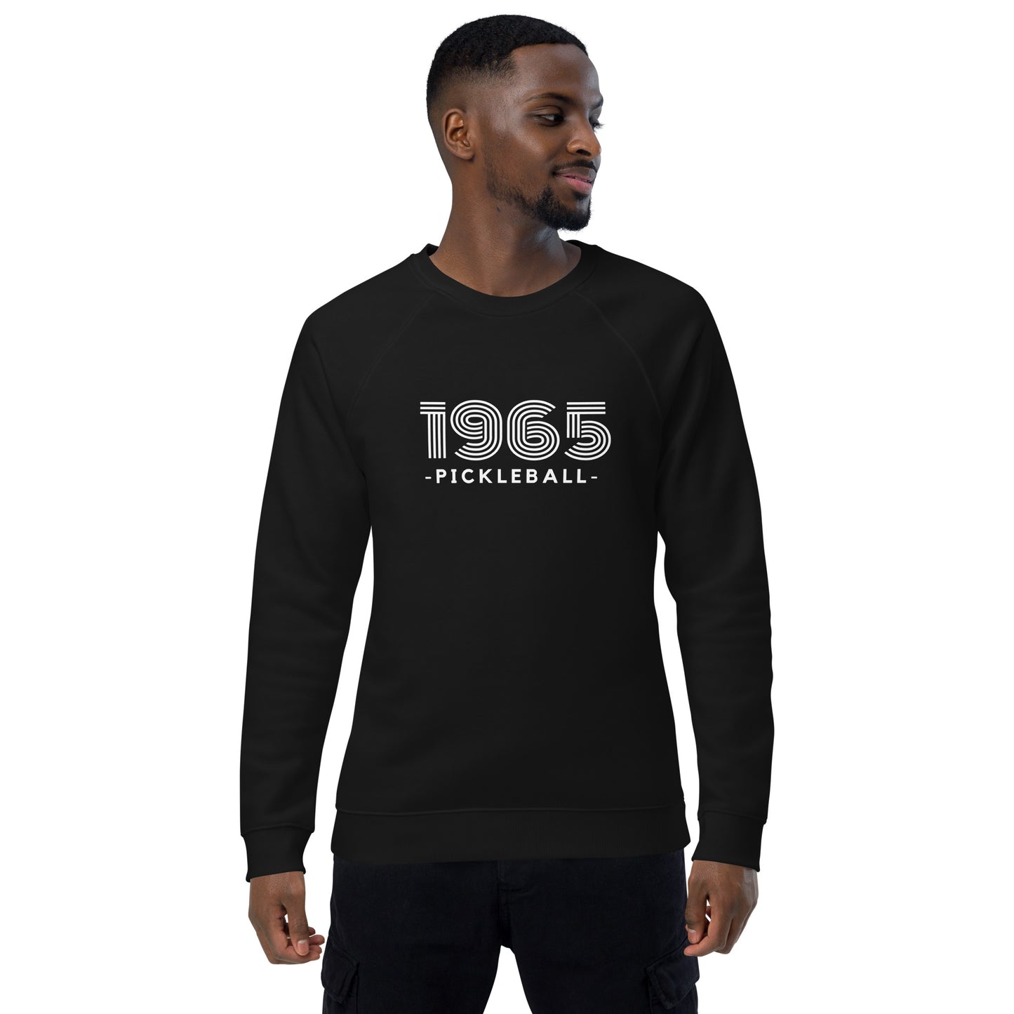 Retro 1965 Pickleball Unisex organic raglan sweatshirt