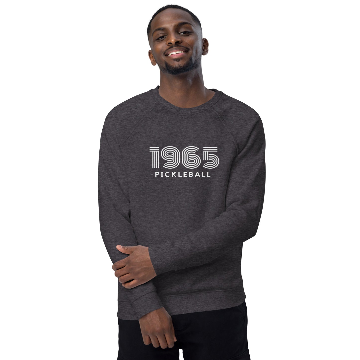 Retro 1965 Pickleball Unisex organic raglan sweatshirt