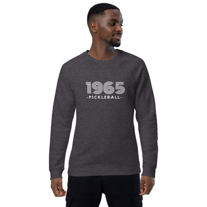 Retro 1965 Pickleball Unisex organic raglan sweatshirt